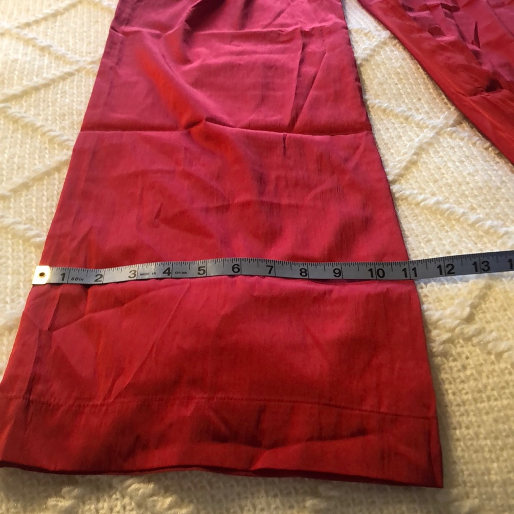 LPA Red Wide Leg High-Waisted Pants - Picture 11 of 13